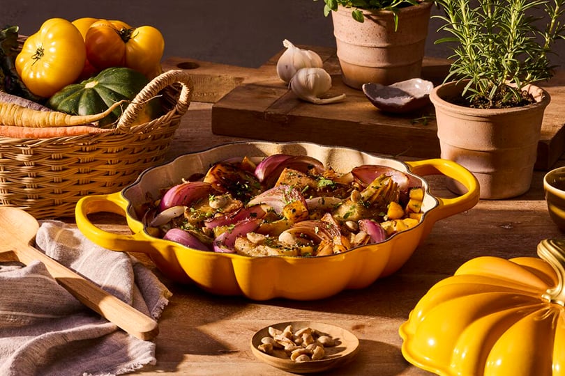 Braised Harvest Vegetables with Gremolata